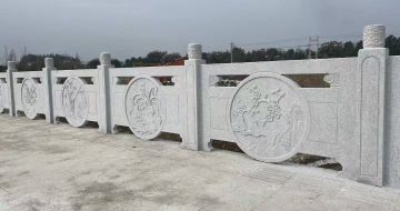 杭州芝麻白河道栏杆 石材栏杆