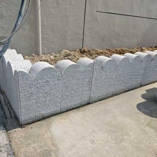 杭州芝麻白花边石  围边石