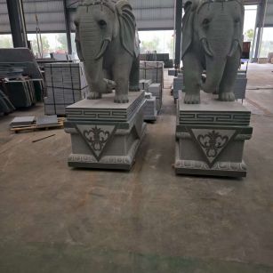 杭州芝麻灰花岗岩对象 芝麻白芝麻灰大象