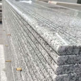 杭州芝麻白楼梯踏步 花岗岩楼梯板材