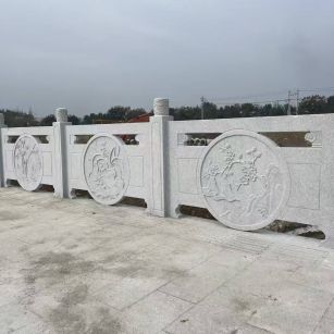 杭州芝麻白河道栏杆 石材栏杆