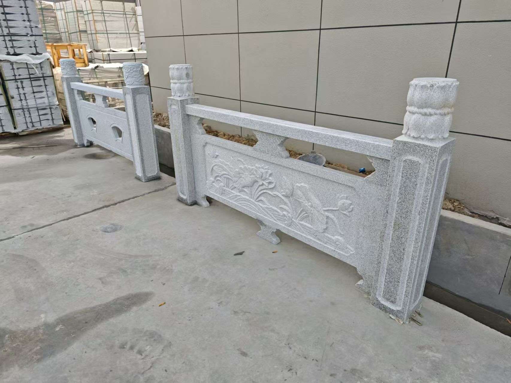 杭州芝麻白河道栏杆 石材栏杆