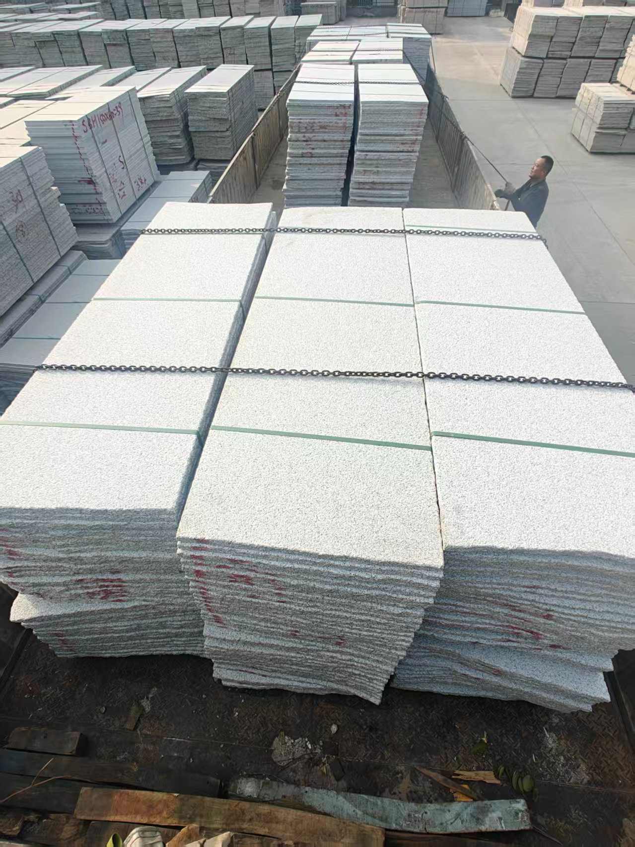 杭州芝麻白毛板，石材毛板